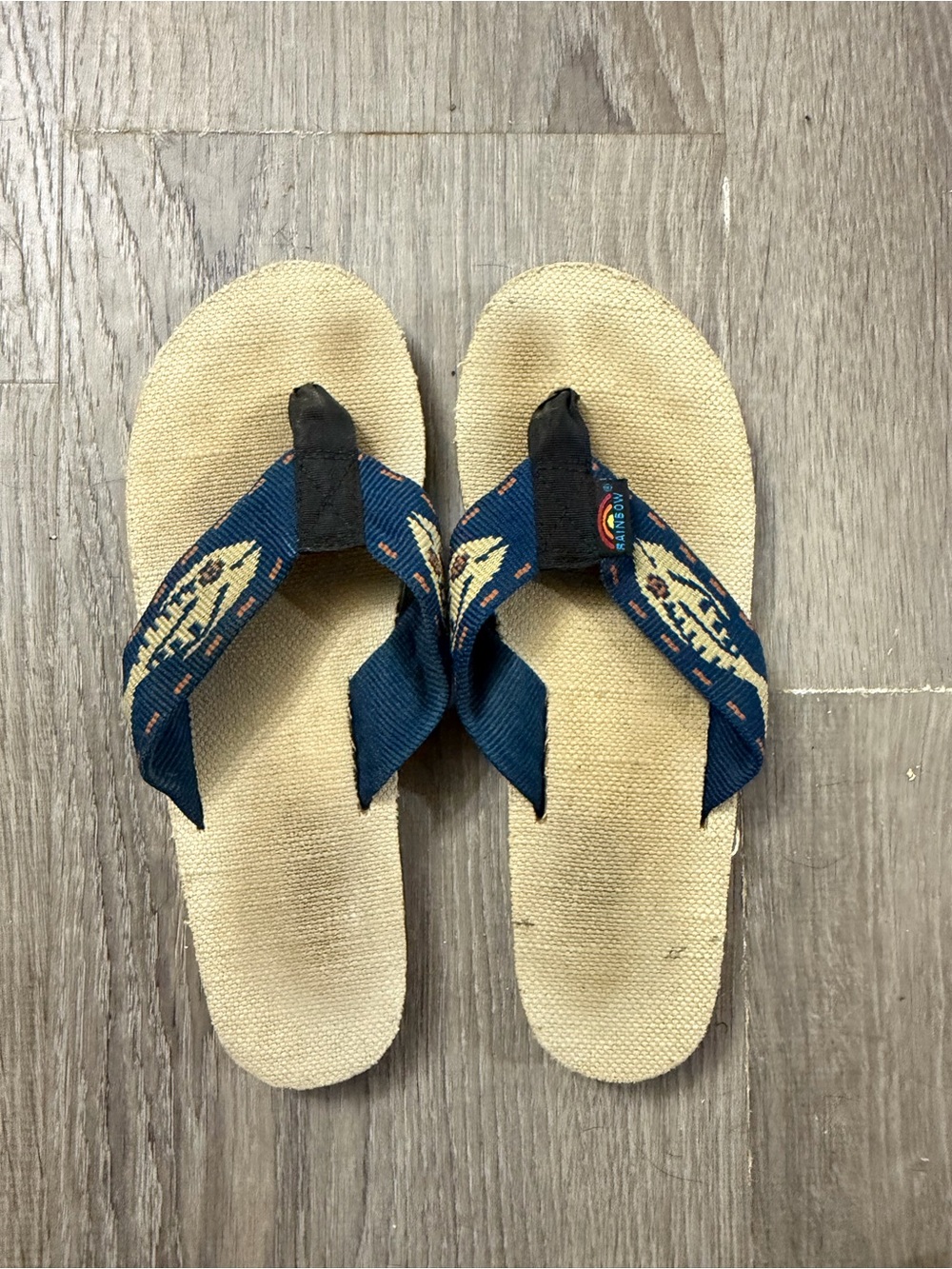 Rainbow Sandals Single Layer Hemp Fish Strap Flip Flops | Women's 7